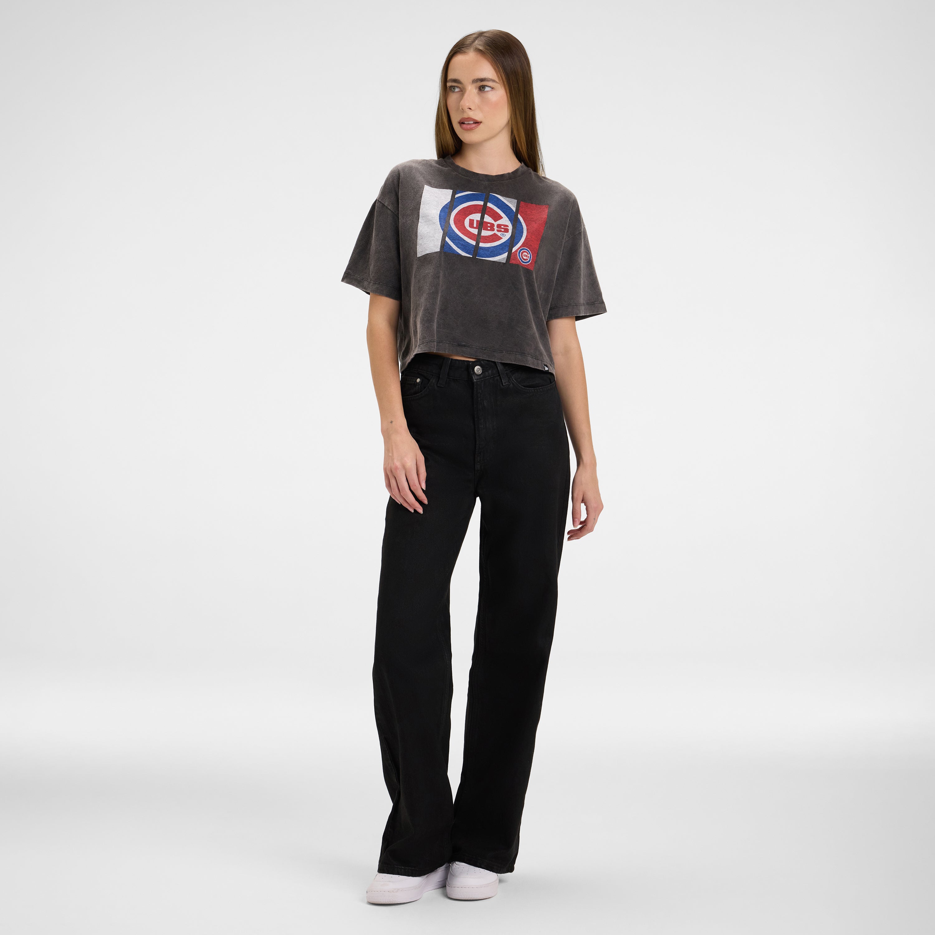 Los Angeles Dodgers Sport Night Black Cropped Women's T-Shirt