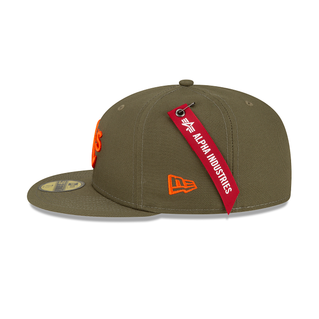 Alpha Industries X Athletics Green 59FIFTY Fitted Hat