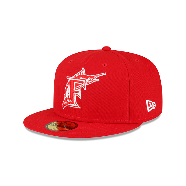 Miami Marlins Sidepatch Red 59FIFTY Fitted Hat