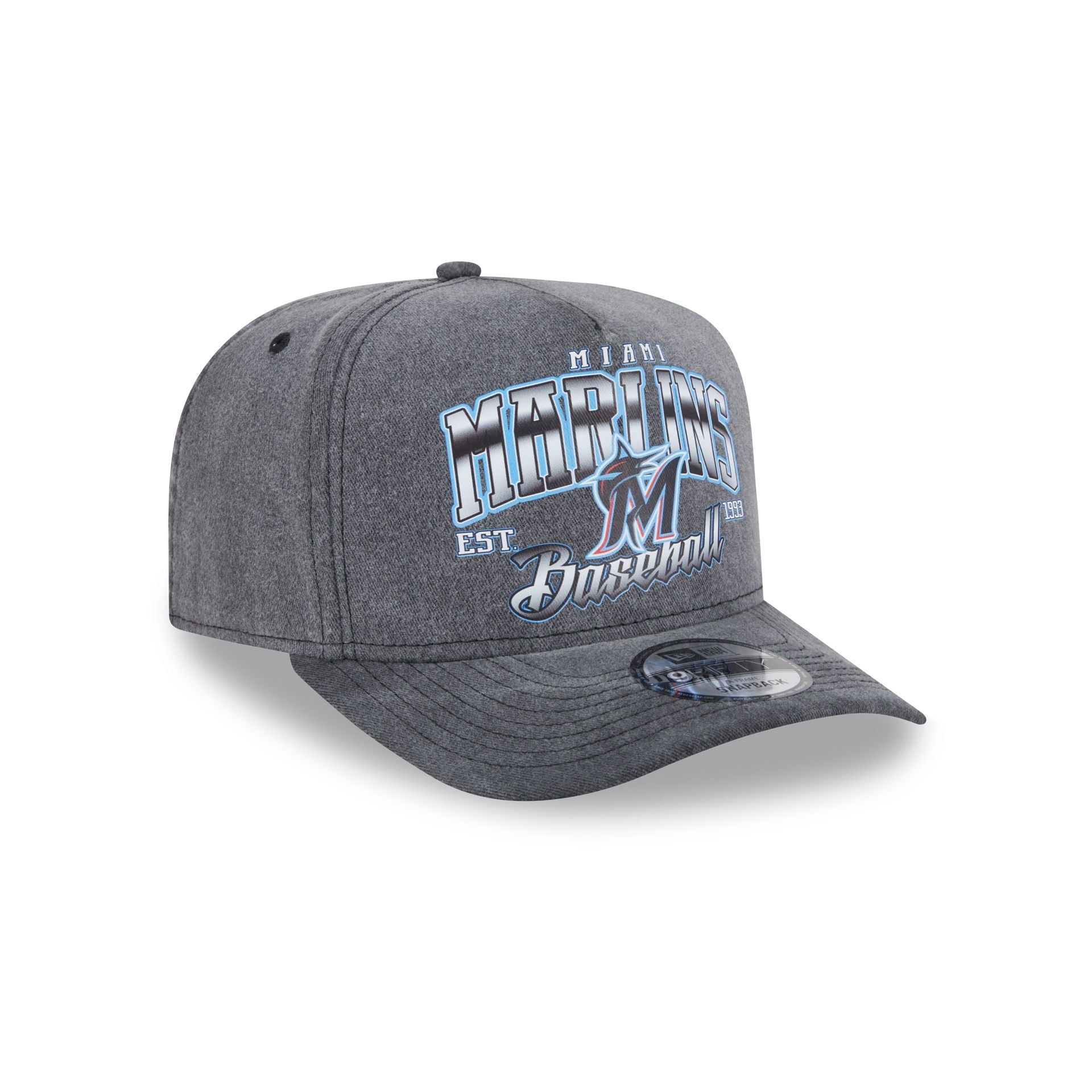 Miami Marlins Washed 9FIFTY A-Frame Snapback Hat