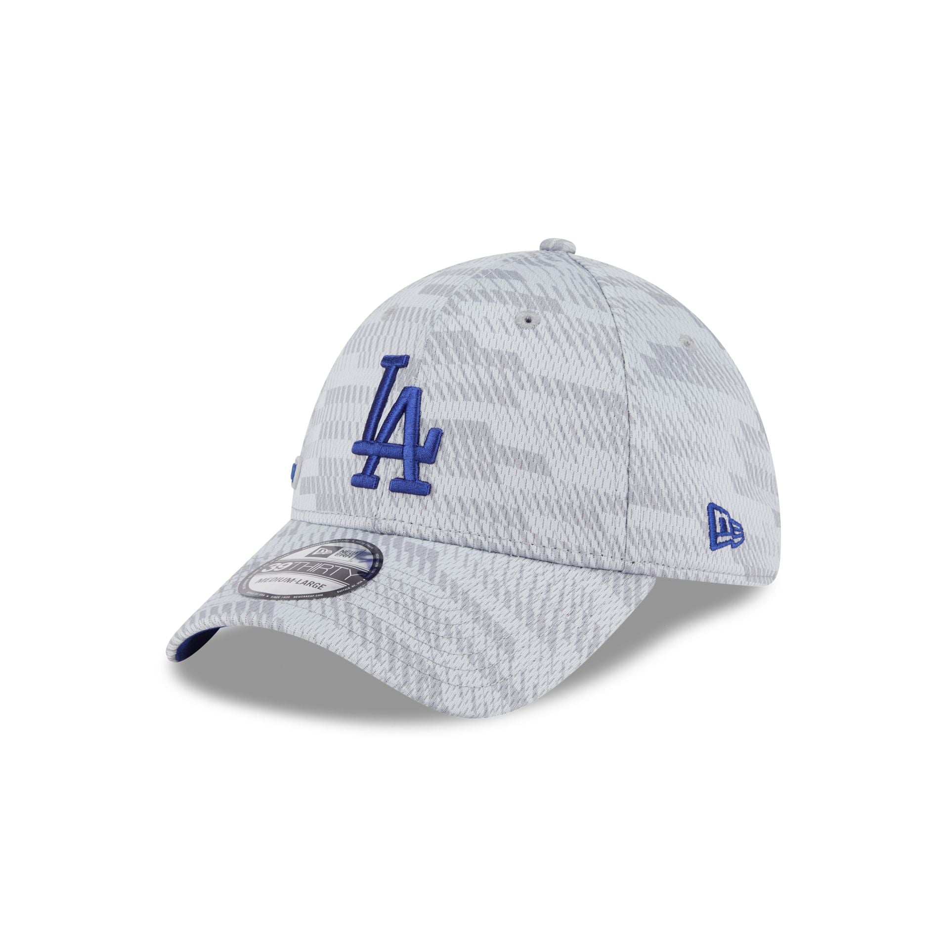 Los Angeles Dodgers 2025 Clubhouse Gray 39THIRTY Stretch Fit
