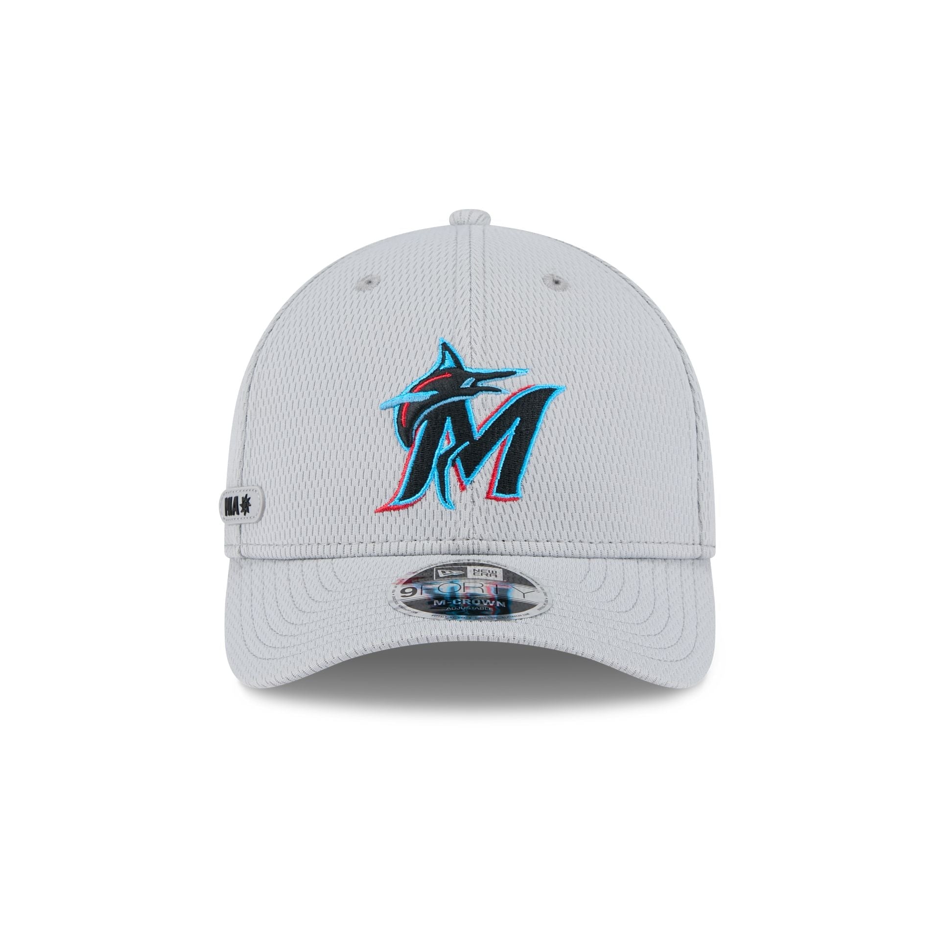 Miami Marlins 2025 Clubhouse Gray 9FORTY M-Crown Snapback Hat