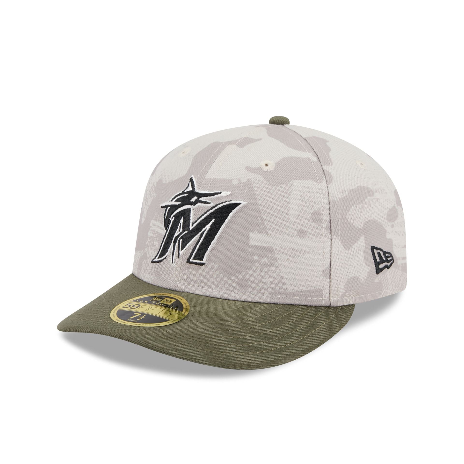 Miami Marlins Armed Forces Day 2025 Low Profile 59FIFTY Fitted Hat