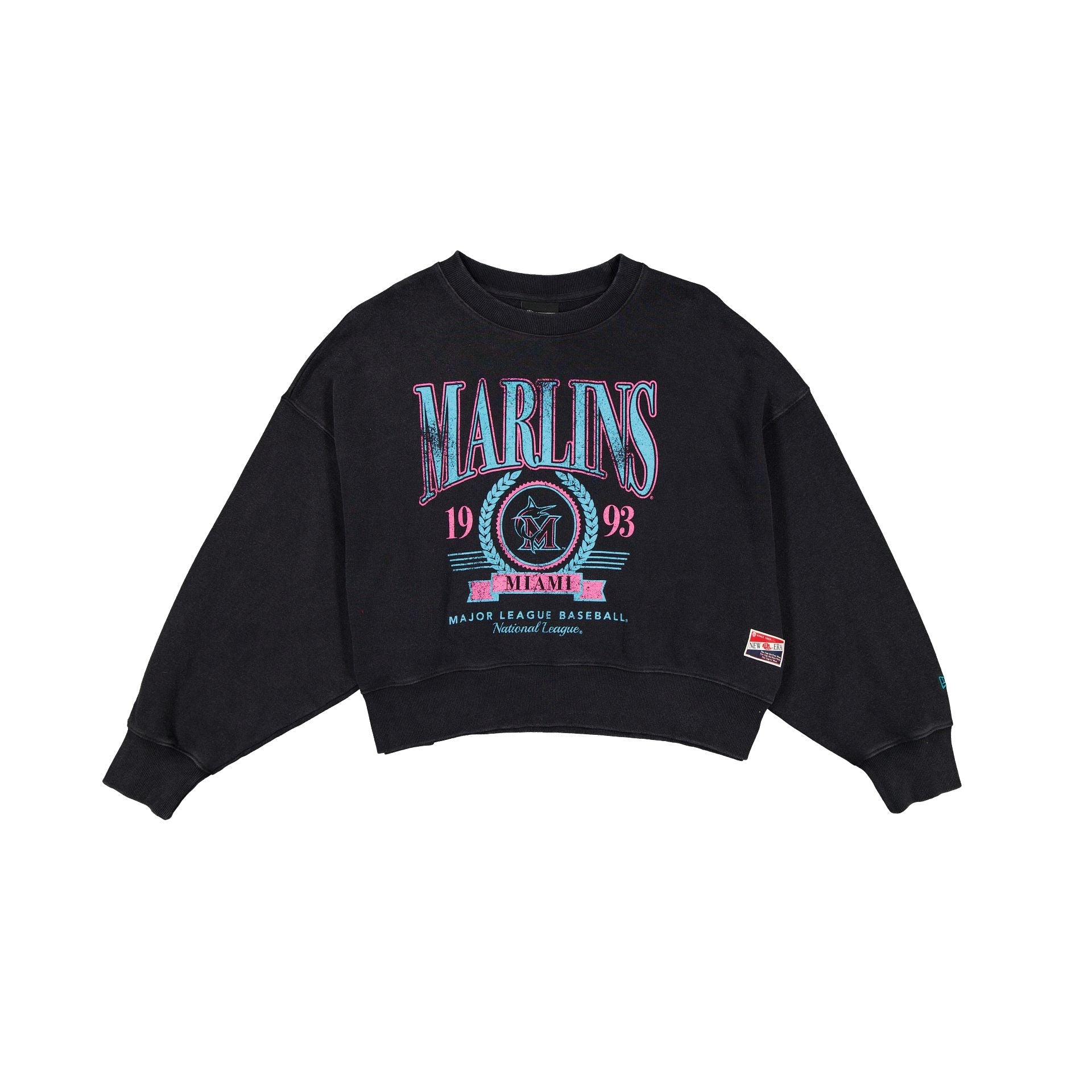 Miami Marlins City Connect Women's Distressed Crewneck
