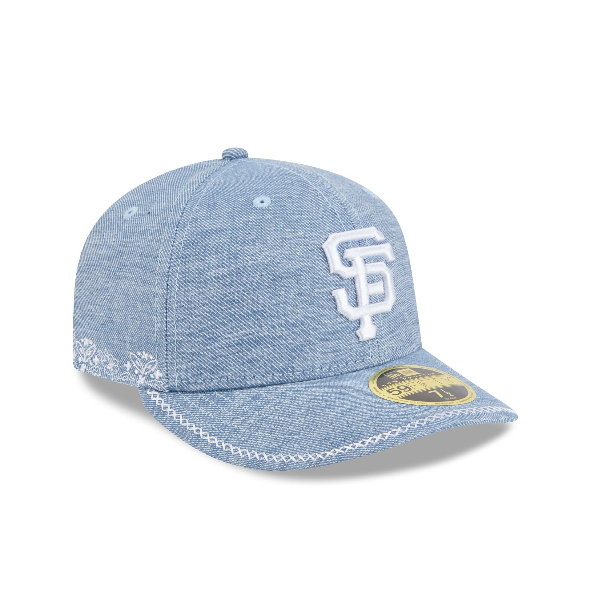 San Francisco Giants Hand Stitched Chambray Low Profile 59FIFTY Fitted Hat