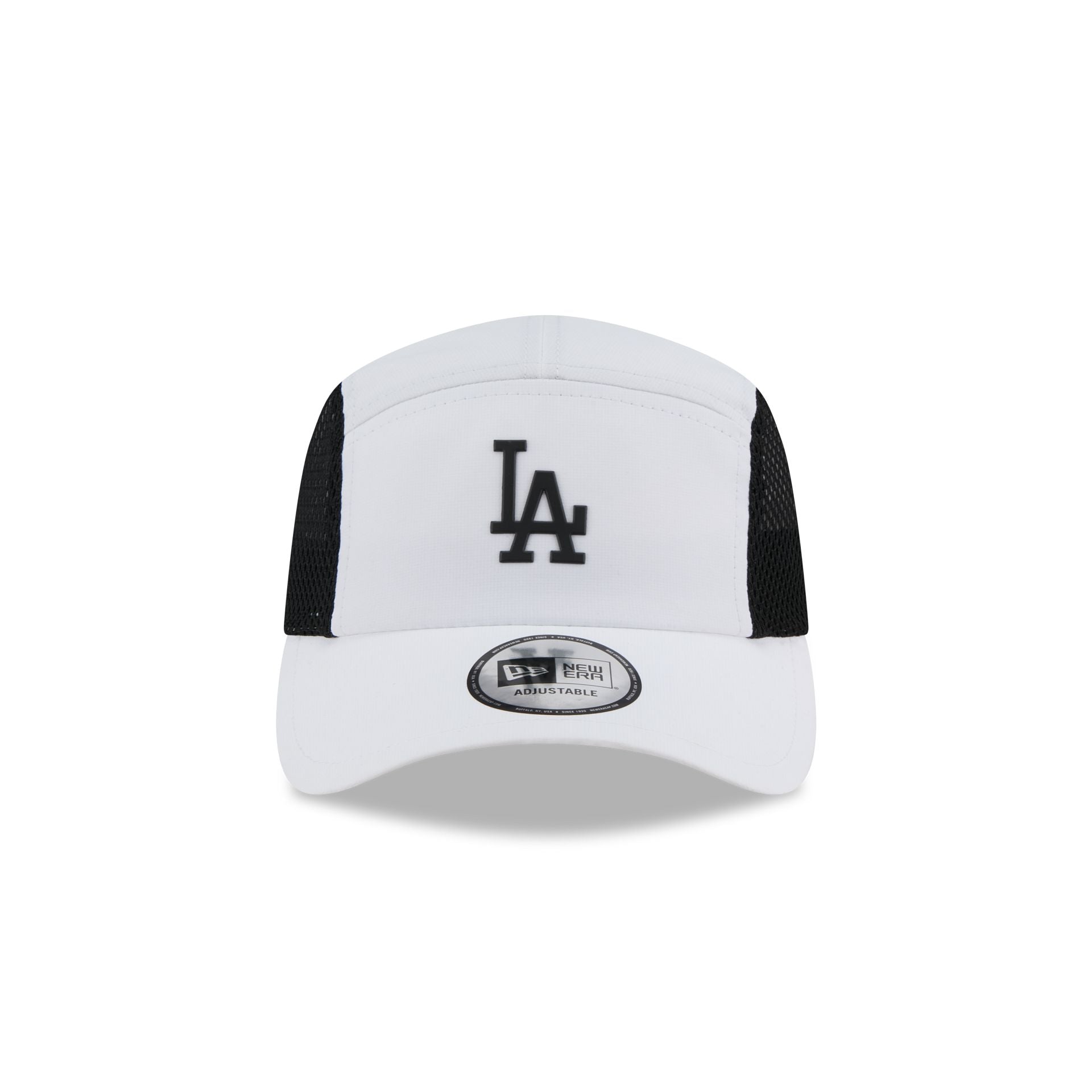 Los Angeles Dodgers White Poly Runner Adjustable Hat