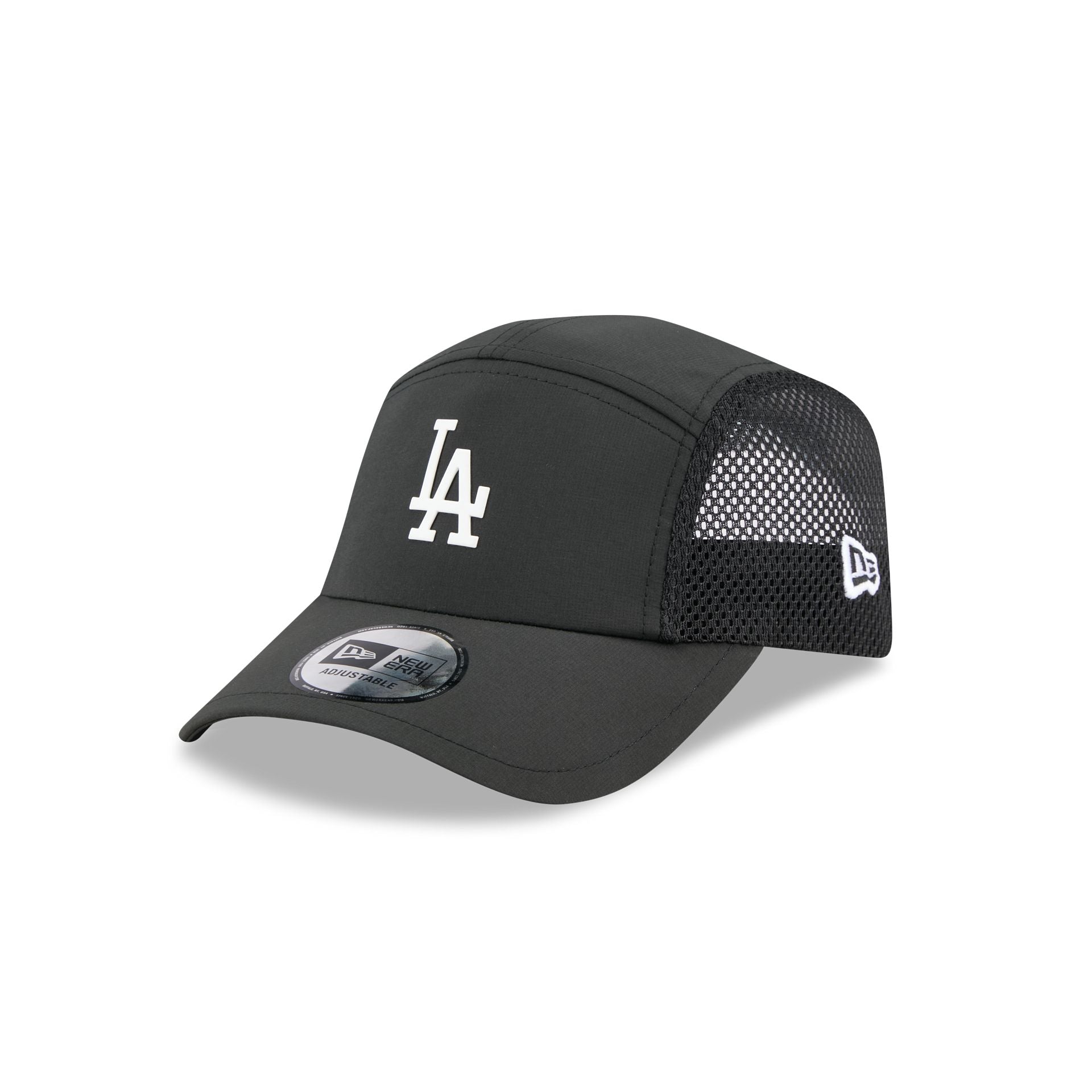 Los Angeles Dodgers Black Poly Runner Adjustable Hat