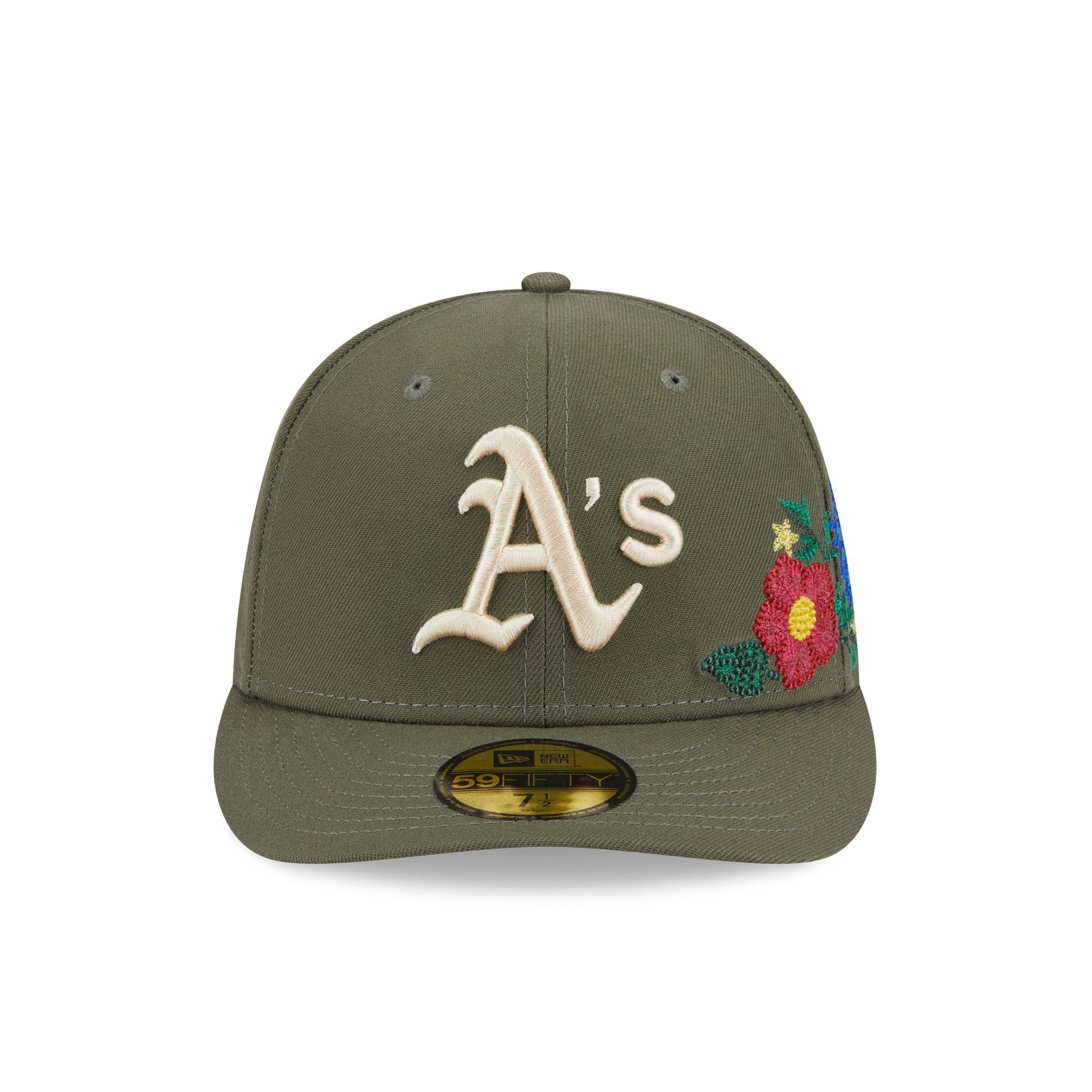 Athletics Tonal Florals Olive 59FIFTY Fitted Hat