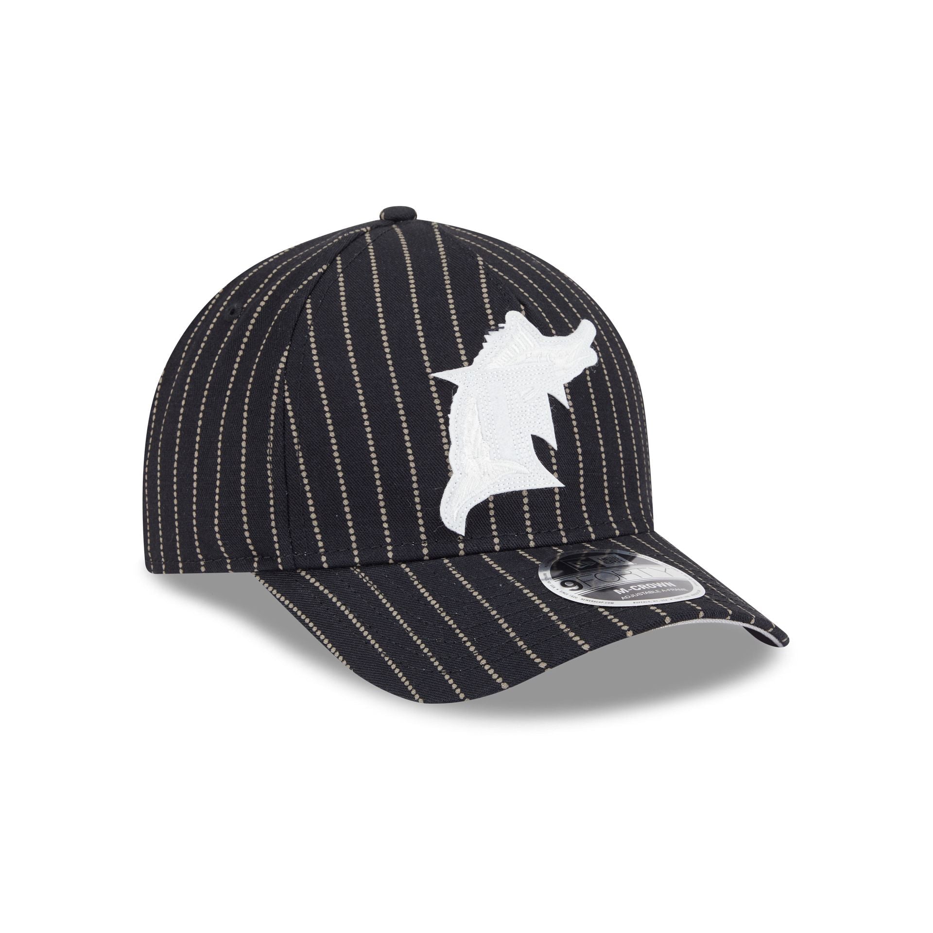 Miami Marlins Dotted Pinstripe 9FORTY M-Crown A-Frame Adjustable Hat
