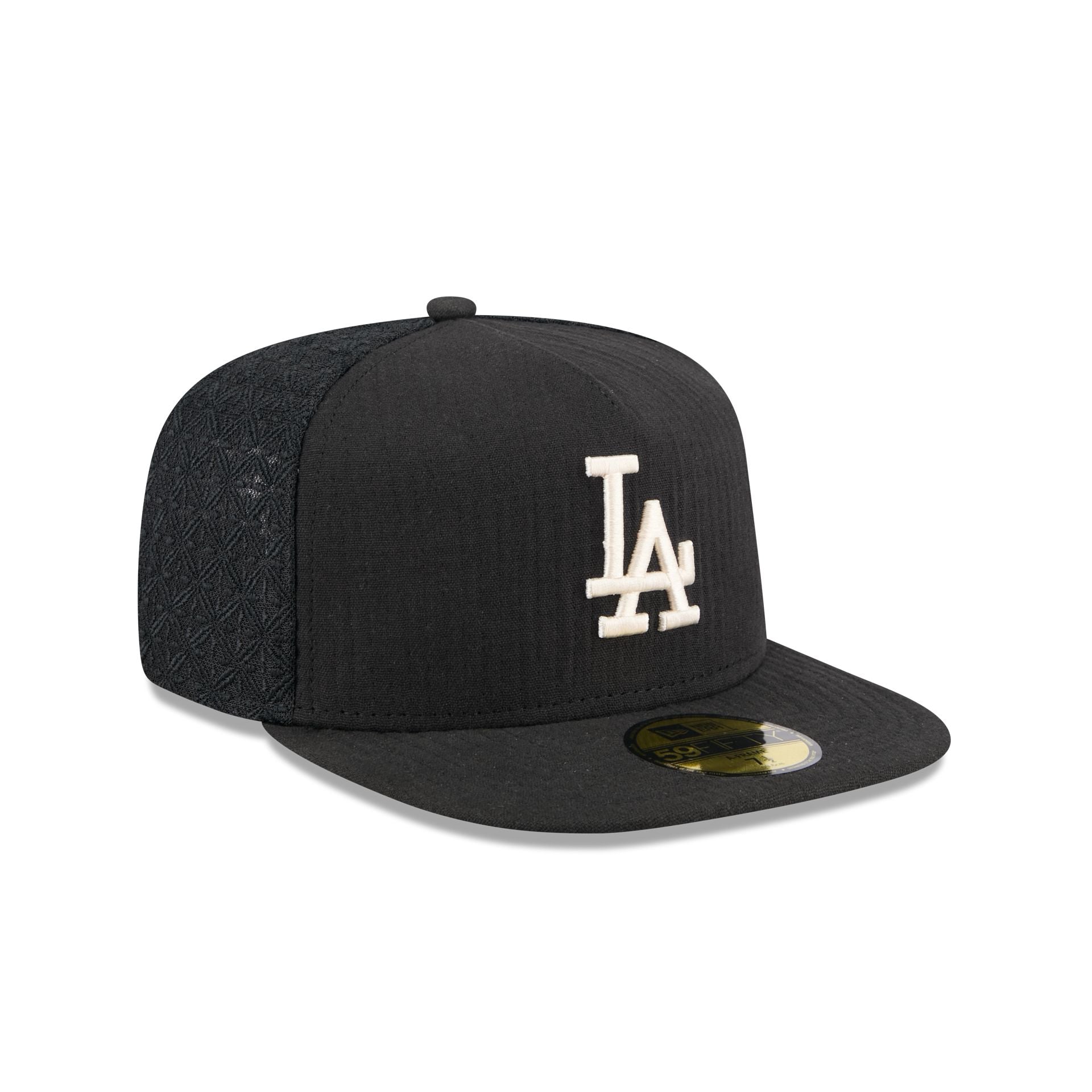 Los Angeles Dodgers Black Mesh 59FIFTY A-Frame Fitted Hat