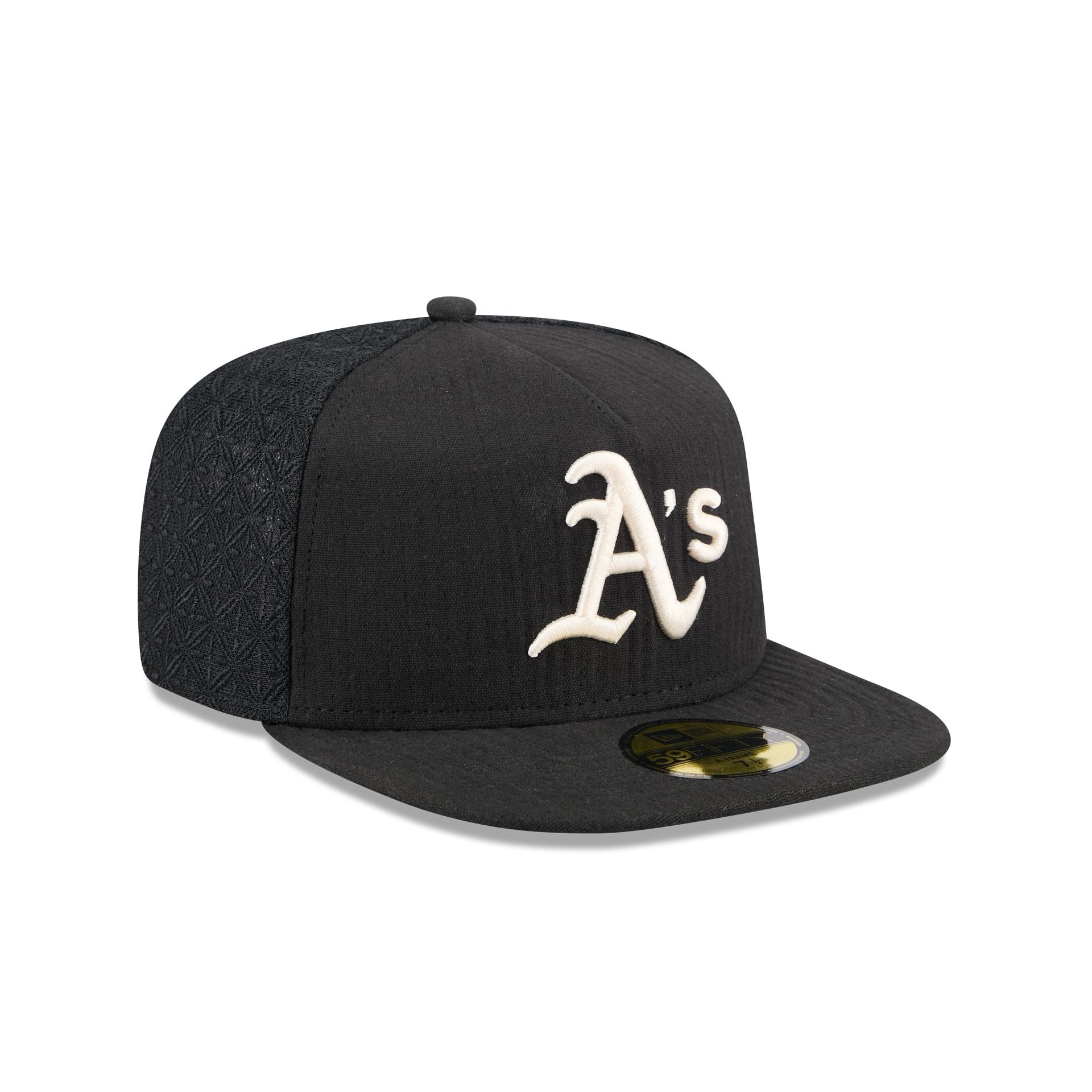 Athletics Black Mesh 59FIFTY A-Frame Fitted Hat