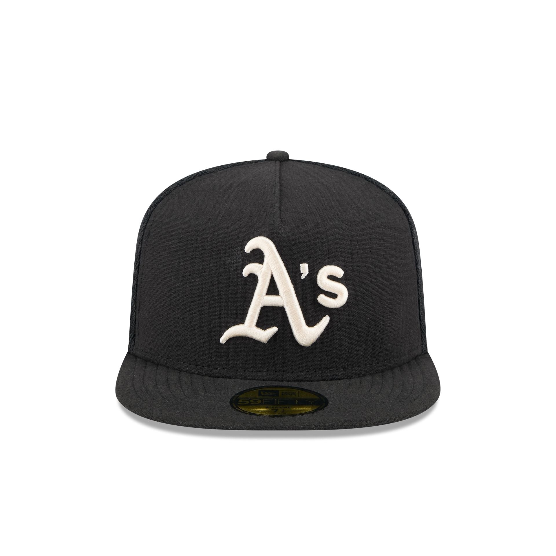Athletics Black Mesh 59FIFTY A-Frame Fitted Hat