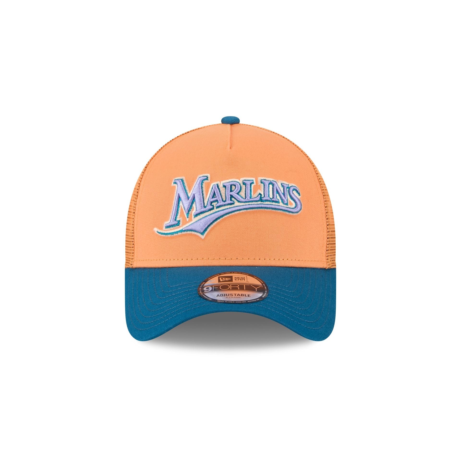 Miami Marlins Orange Glaze 9FORTY A-Frame Trucker Hat