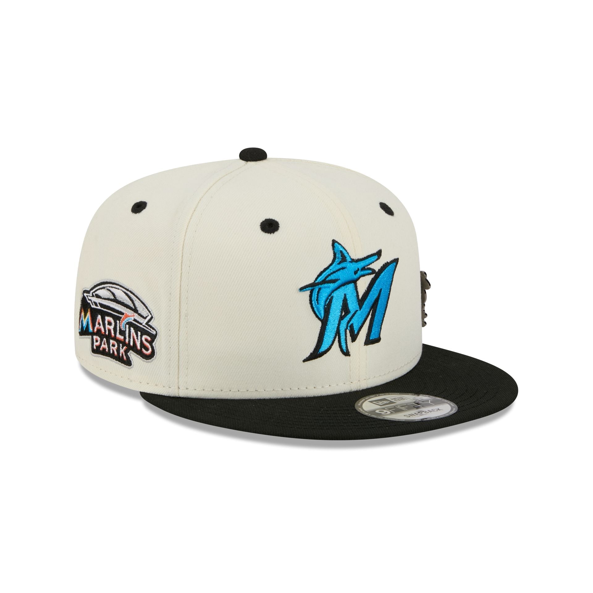 Miami Marlins Mascot Pin 9FIFTY Snapback Hat