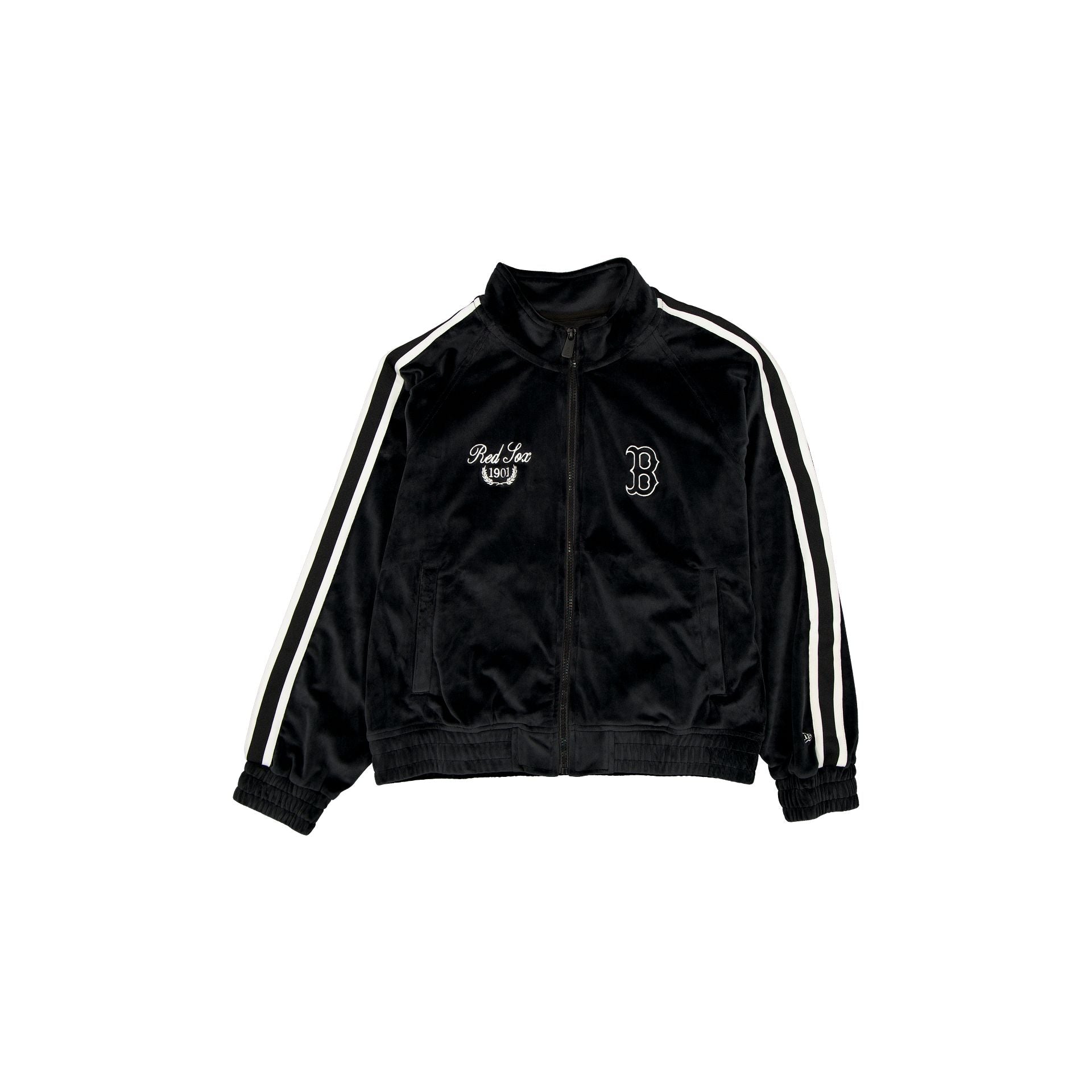 Boston Red Sox Throwback Prep Black Women's Track Jacket