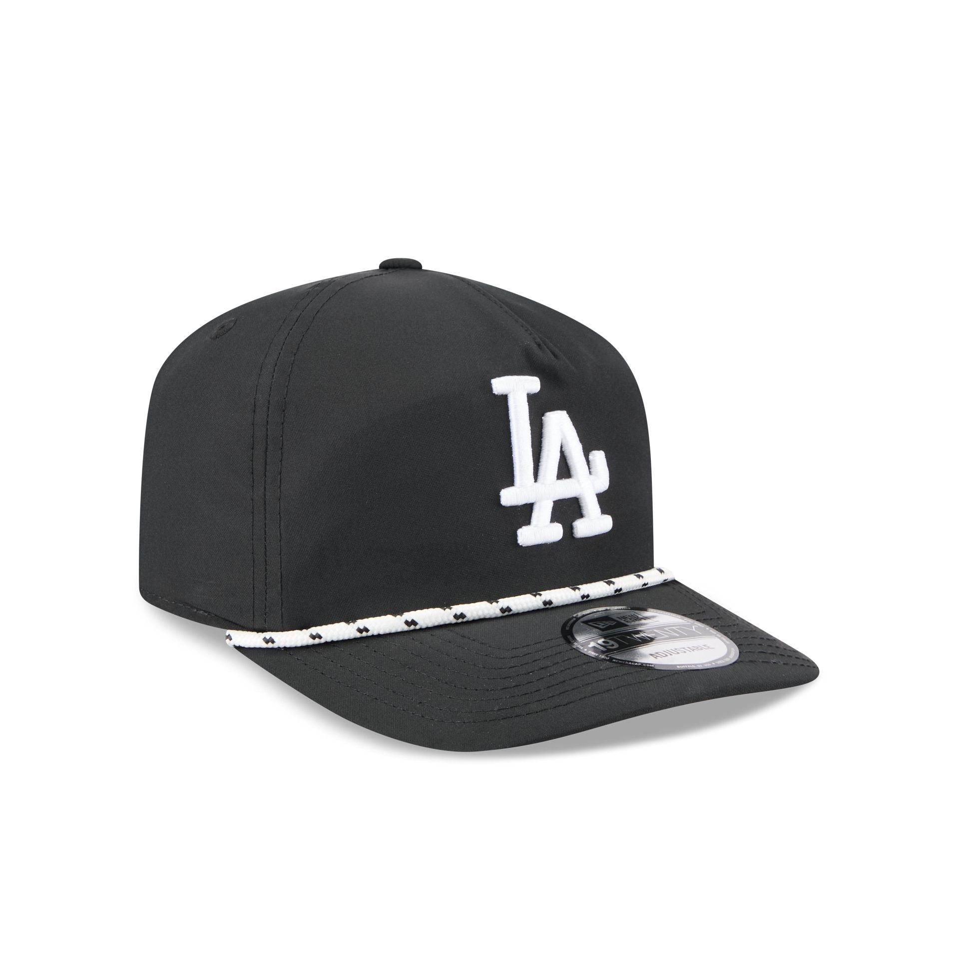 Los Angeles Dodgers Black and White Rope 19TWENTY Snapback Hat