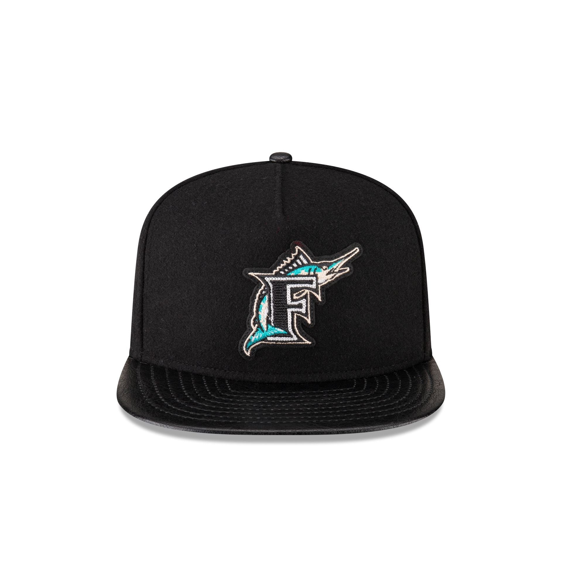 Miami Marlins Wool Letterman 9FIFTY A-Frame Snapback Hat