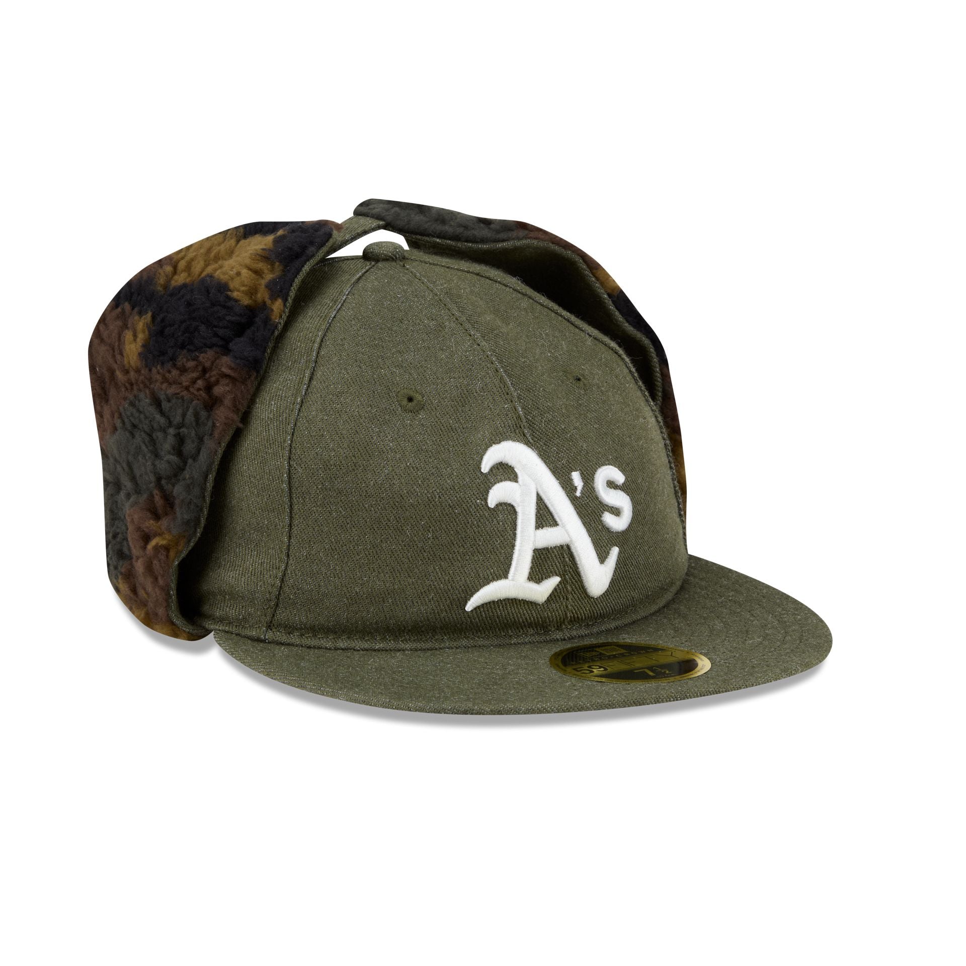 Athletics Three Looms Cotton Twill Camo Retro Crown Dog Ear 59FIFTY Fitted Hat