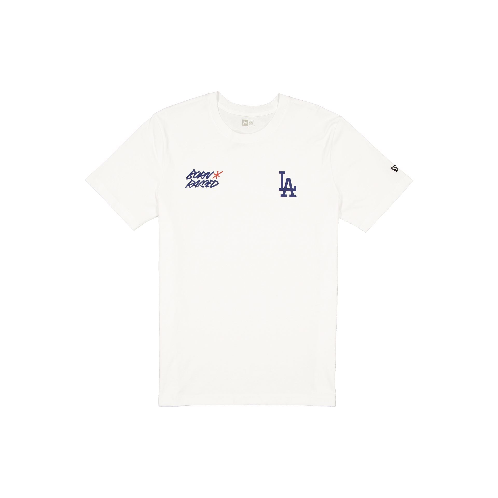 Born x Raised x Los Angeles Dodgers Basic White T-Shirt