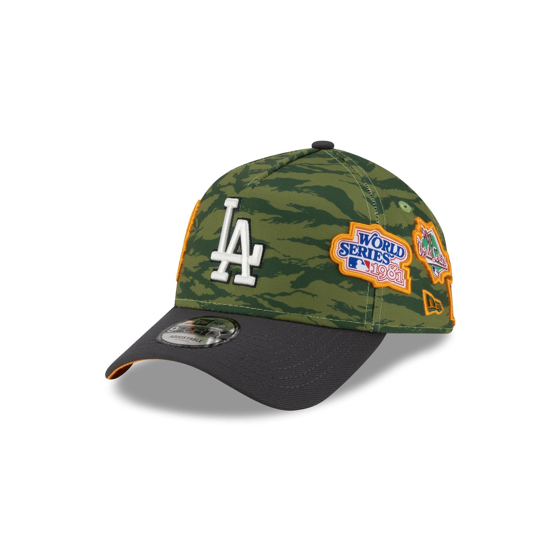 Los Angeles Dodgers Tiger Camo Patches 9FORTY A-Frame Snapback Hat