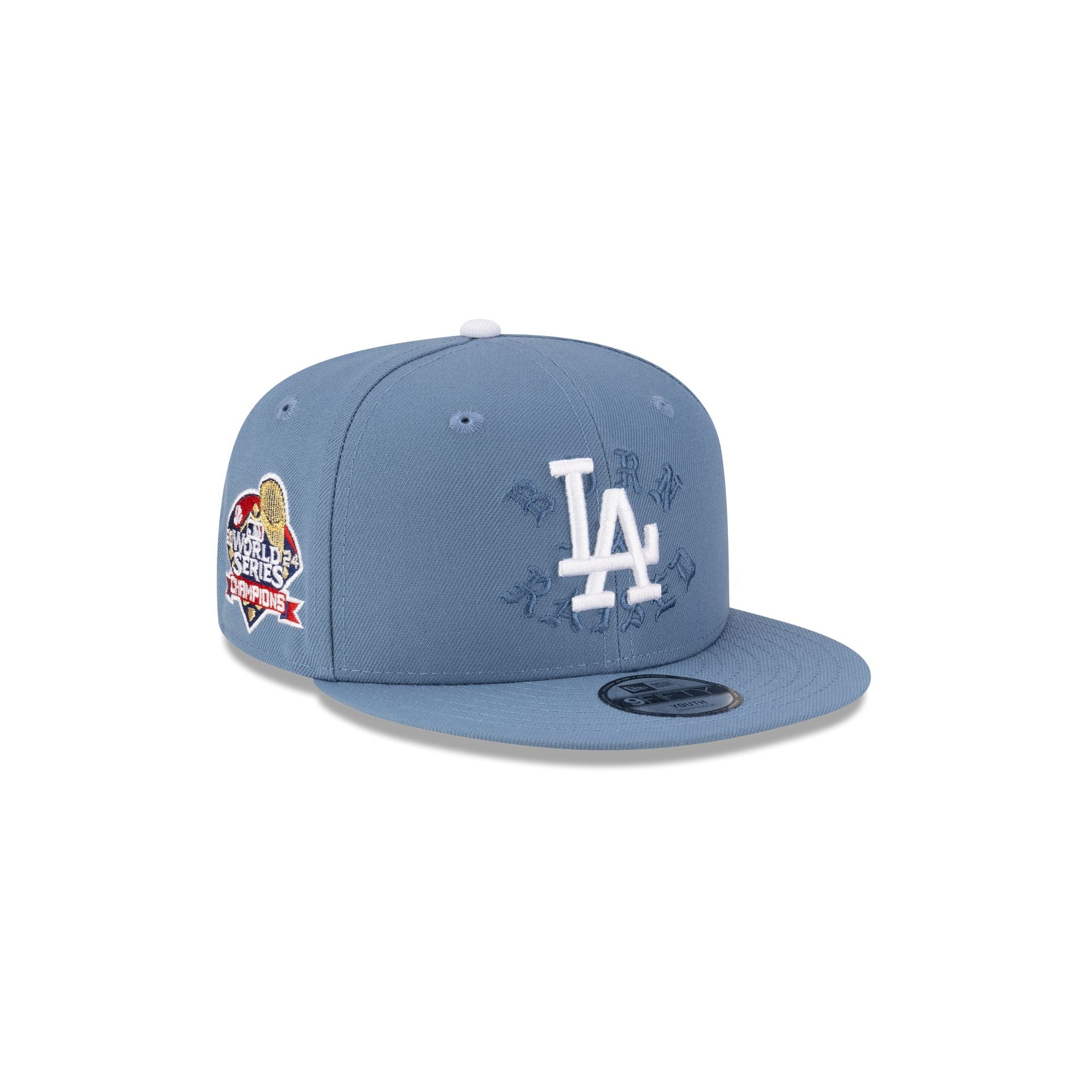 Born x Raised x Los Angeles Dodgers World Series Champions Kids Slate 9FIFTY Snapback Hat