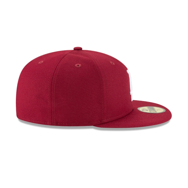 Los Angeles Dodgers Cardinal Basic 59FIFTY Fitted Hat