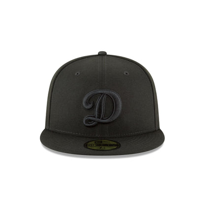 Los Angeles Dodgers World Series Champions Black on Black Alt 59FIFTY Fitted Hat