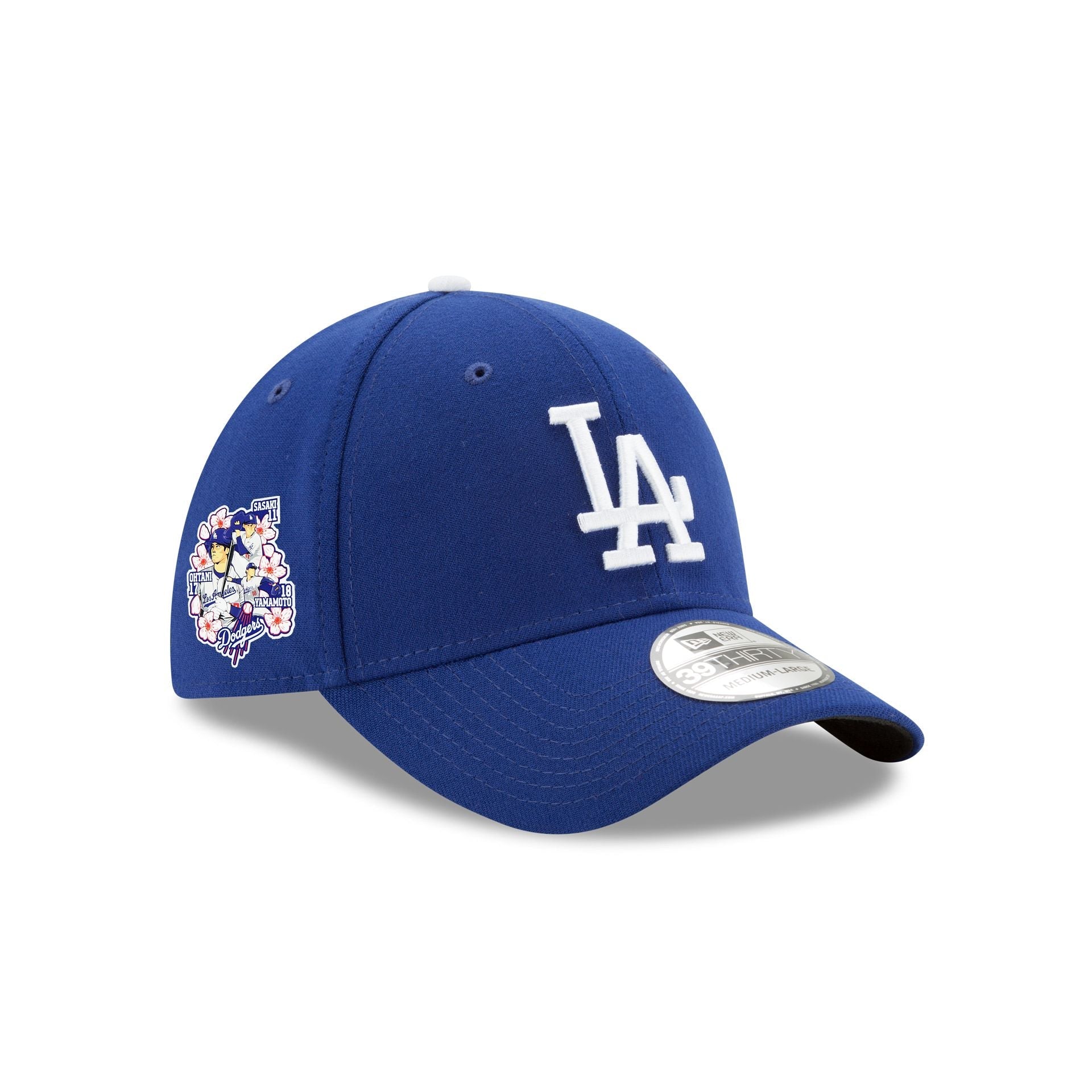 Los Angeles Dodgers Triple Player Side Patch 39THIRTY Stretch Fit Hat