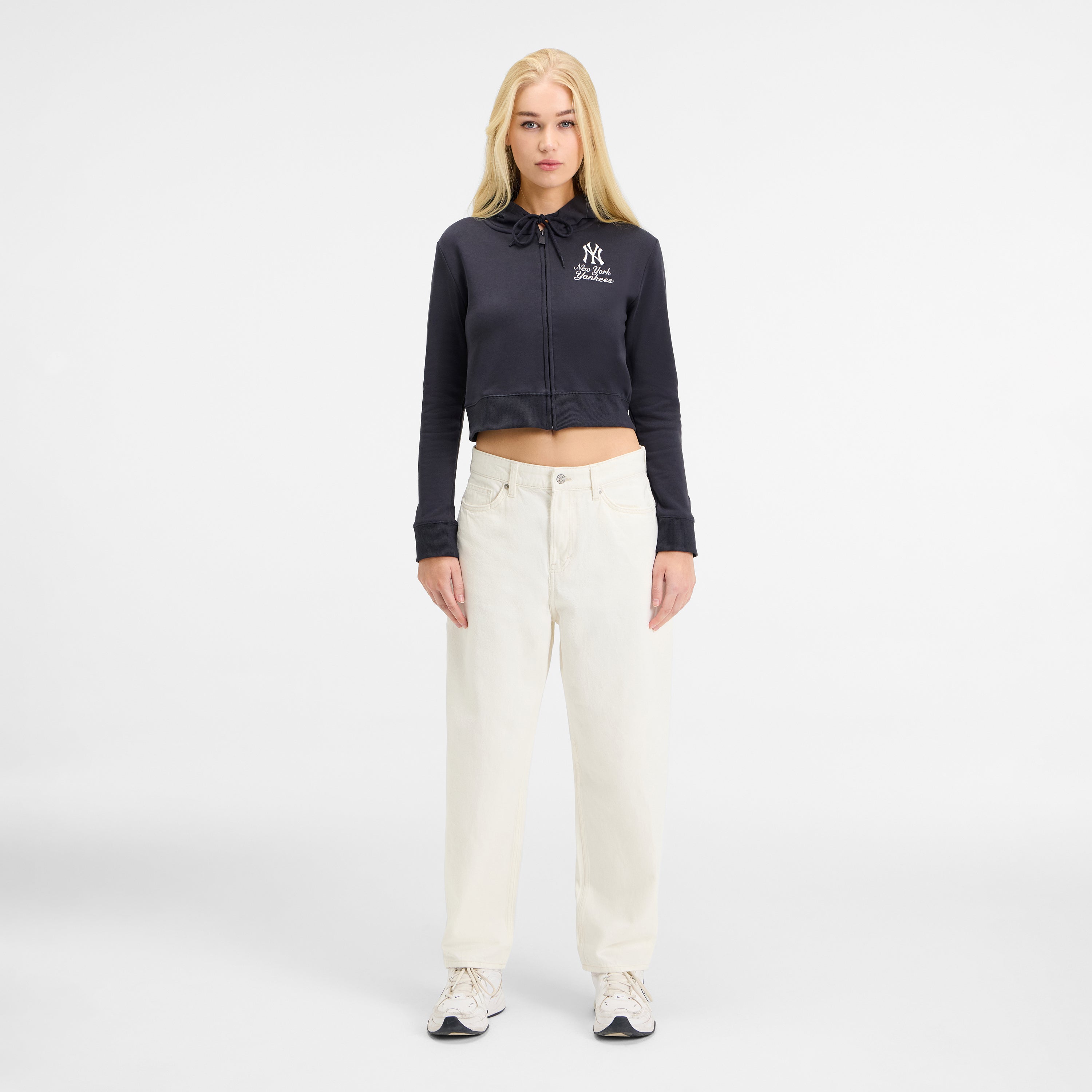 Boston Red Sox Game Day Cropped Women's Zipper Hoodie