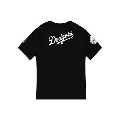 Los Angeles Dodgers Logo Select Color Flip Black T-Shirt