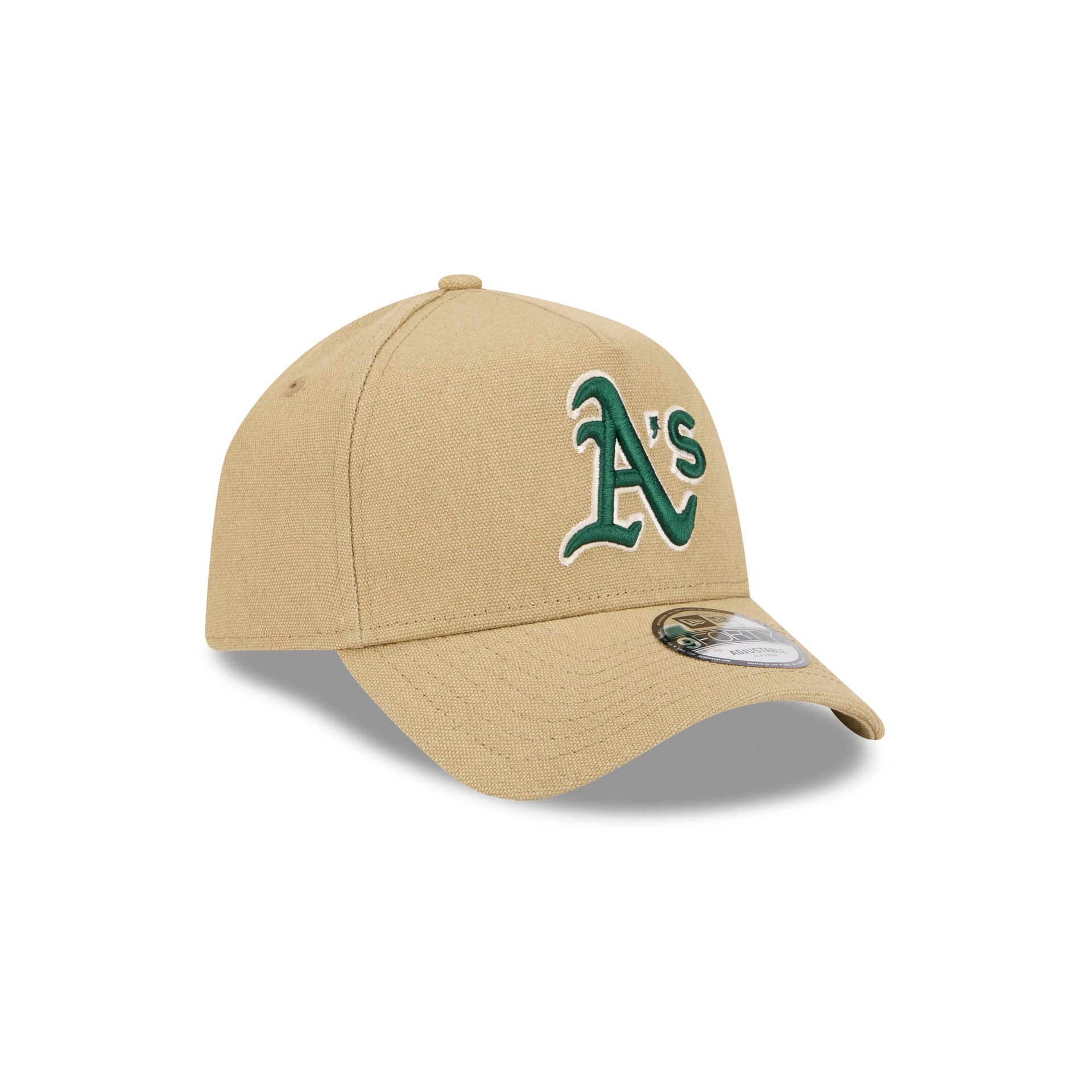 Athletics Logo Essentials Khaki 9FORTY A-Frame Snapback Hat