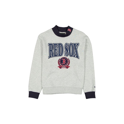 Boston Red Sox Throwback Prep Women's Mockneck Sweatshirt
