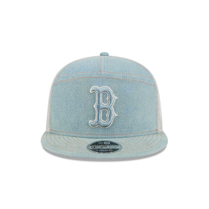 Boston Red Sox Denim Split Panel 9FIFTY Trucker Hat