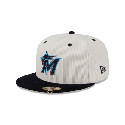 Miami Marlins Two Tone Cord 59FIFTY Fitted Hat