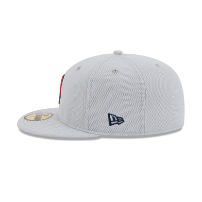 Boston Red Sox 2025 Clubhouse Gray 59FIFTY Fitted Hat