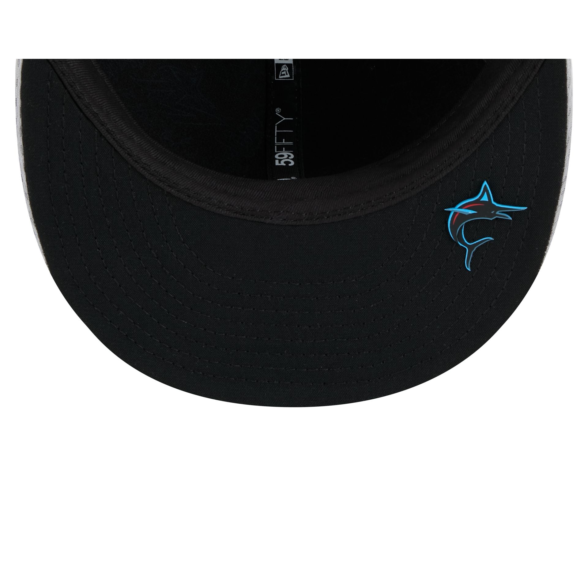Miami Marlins 2025 Clubhouse Gray 59FIFTY Fitted Hat