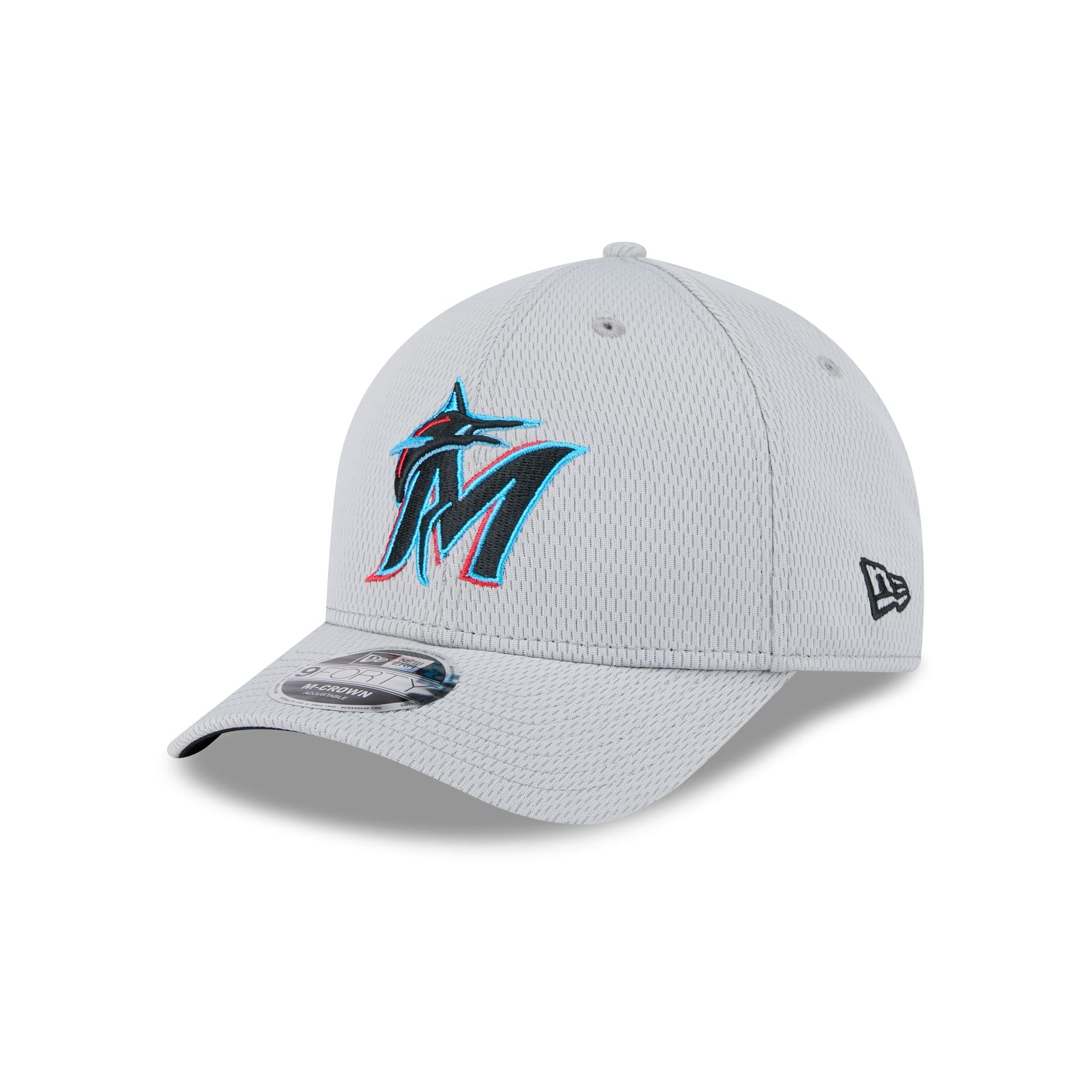 Miami Marlins 2025 Clubhouse Gray 9FORTY M-Crown Snapback Hat
