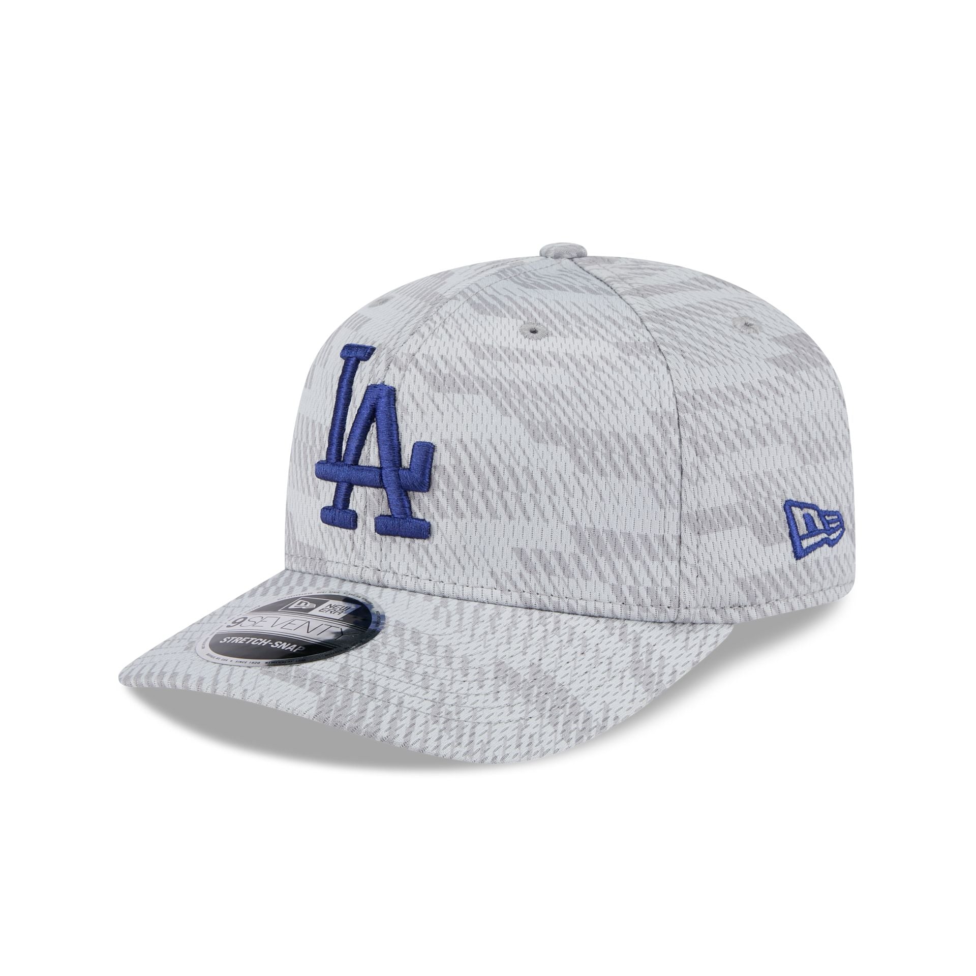 Los Angeles Dodgers 2025 Clubhouse Gray 9SEVENTY Stretch-Snap Hat