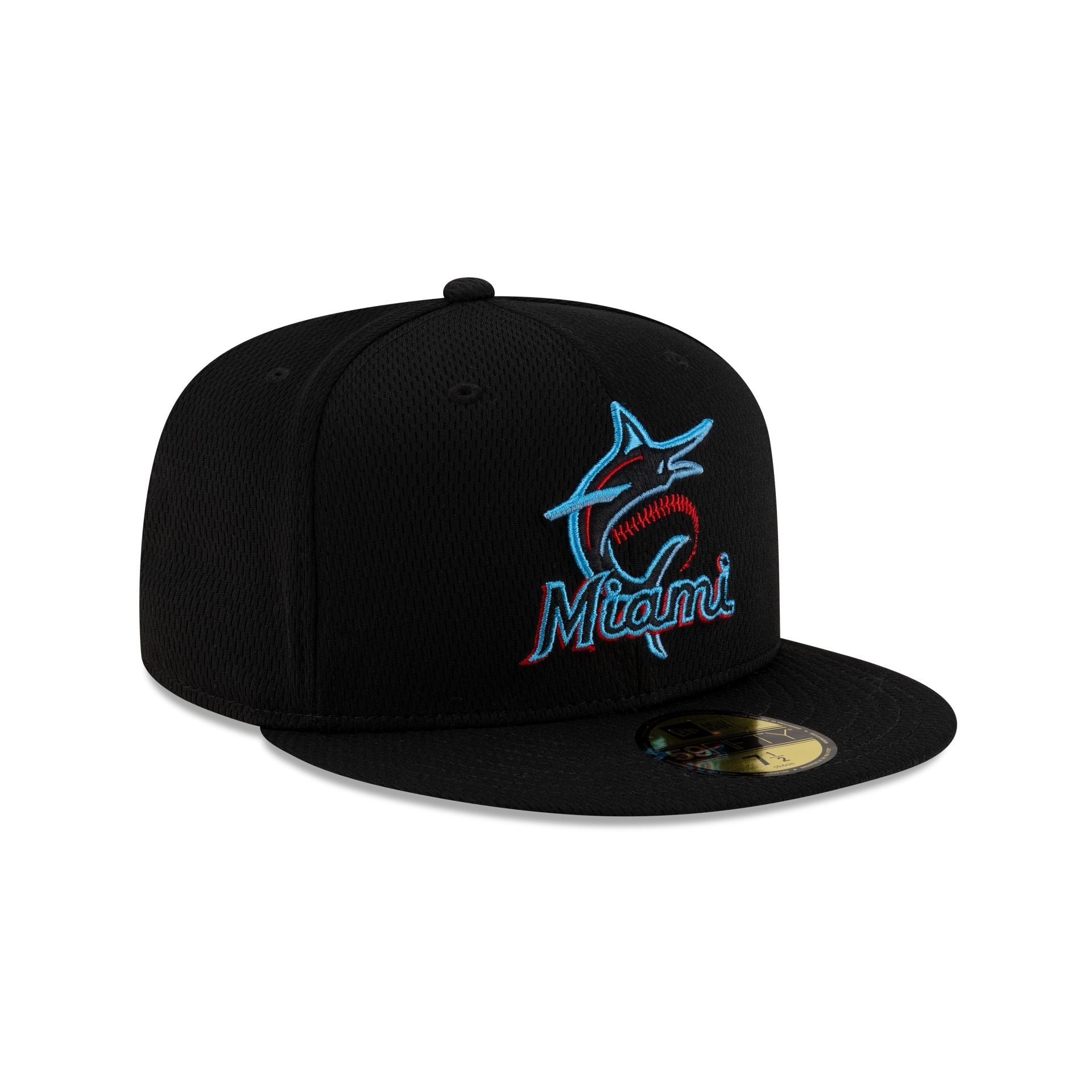 Miami Marlins 2025 Clubhouse Alt Black 59FIFTY Fitted Hat