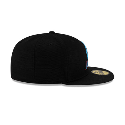 Miami Marlins 2025 Clubhouse Alt Black 59FIFTY Fitted Hat
