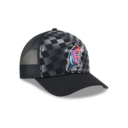 Miami Marlins Gradient Raceway 9FORTY M-Crown A-Frame Trucker Hat
