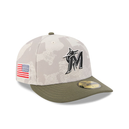 Miami Marlins Armed Forces Day 2025 59FIFTY Fitted Hat