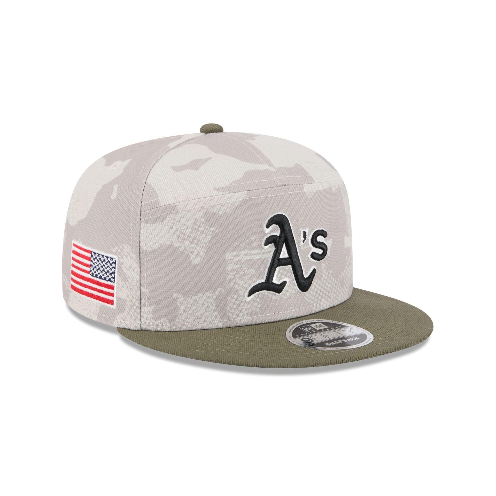 Athletics Armed Forces Day 2025 Split Panel 9FIFTY Snapback Hat