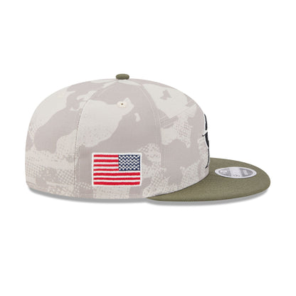 Miami Marlins Armed Forces Day 2025 Split Panel 9FIFTY Snapback Hat