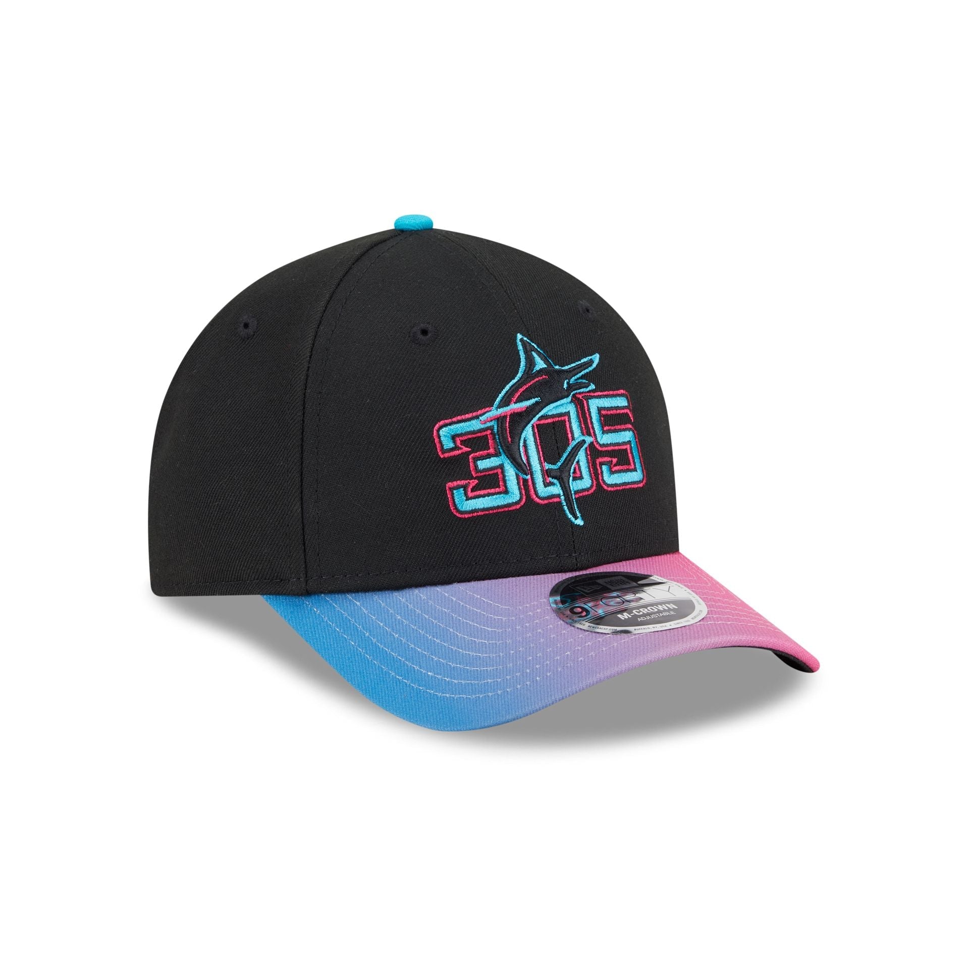 Miami Marlins City Connect 9FORTY M-Crown Snapback Hat