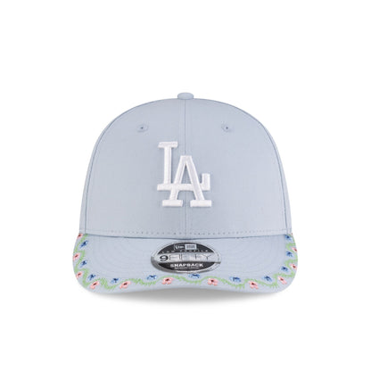 Los Angeles Dodgers Floral Pastel Blue Low Profile 9FIFTY Snapback Hat