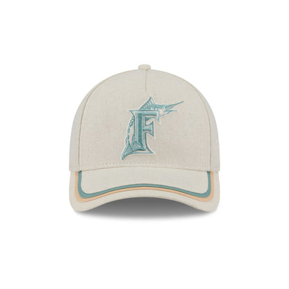 Miami Marlins Neutral Hemp 9FORTY M-Crown A-Frame Adjustable Hat