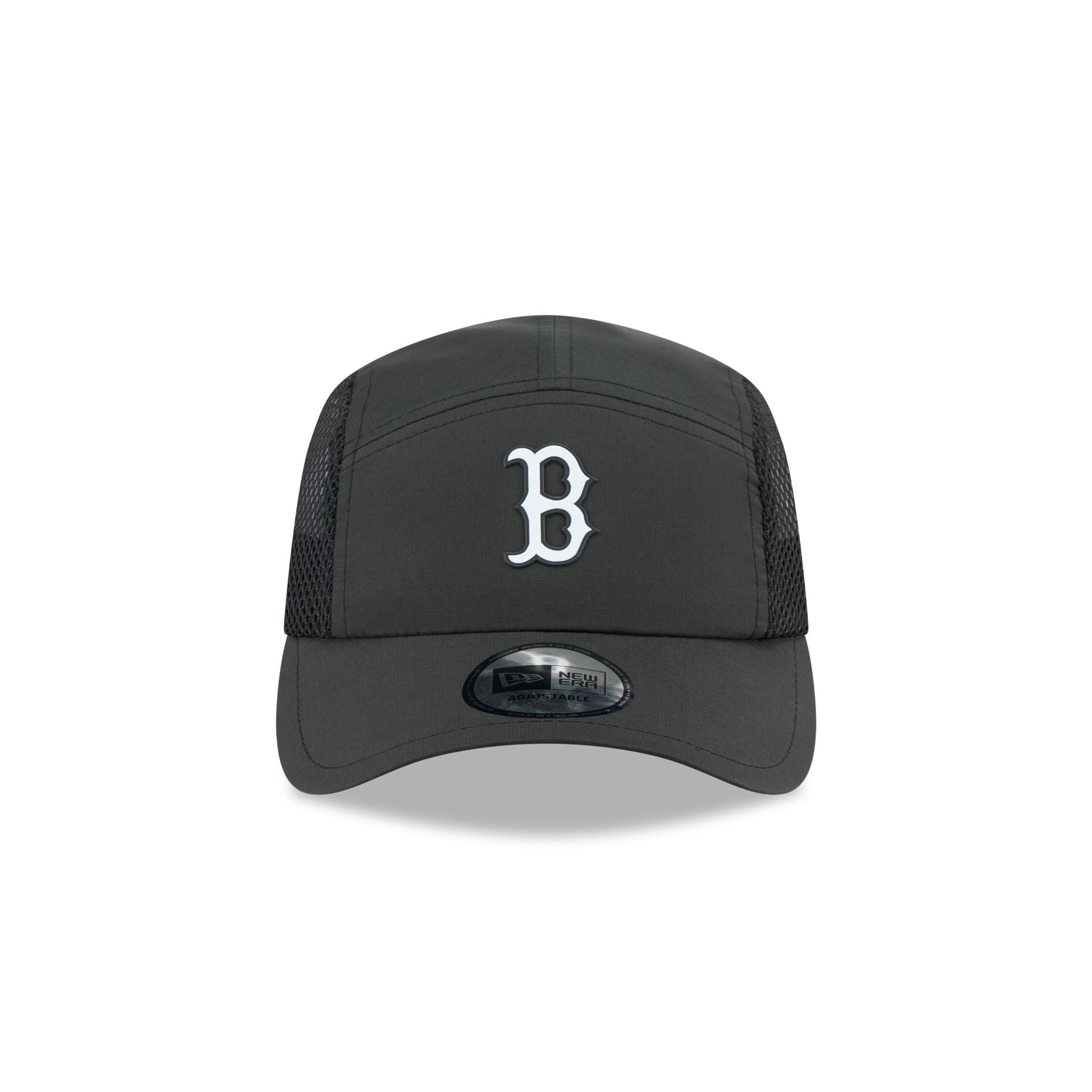 Boston Red Sox Black Poly Runner Adjustable Hat