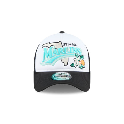 Miami Marlins State Flower 9FORTY A-Frame Trucker Hat