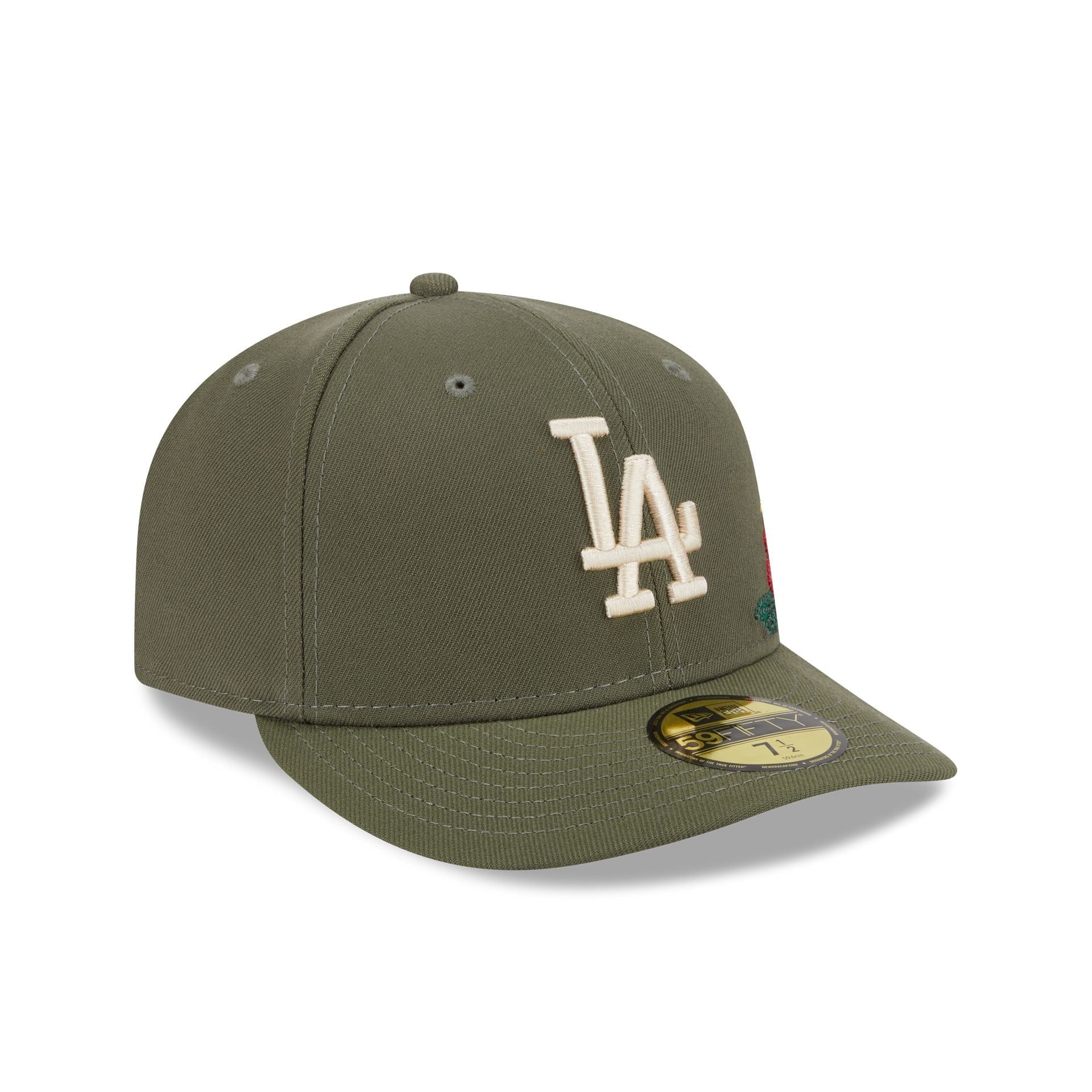 Los Angeles Dodgers Tonal Florals Olive 59FIFTY Fitted Hat